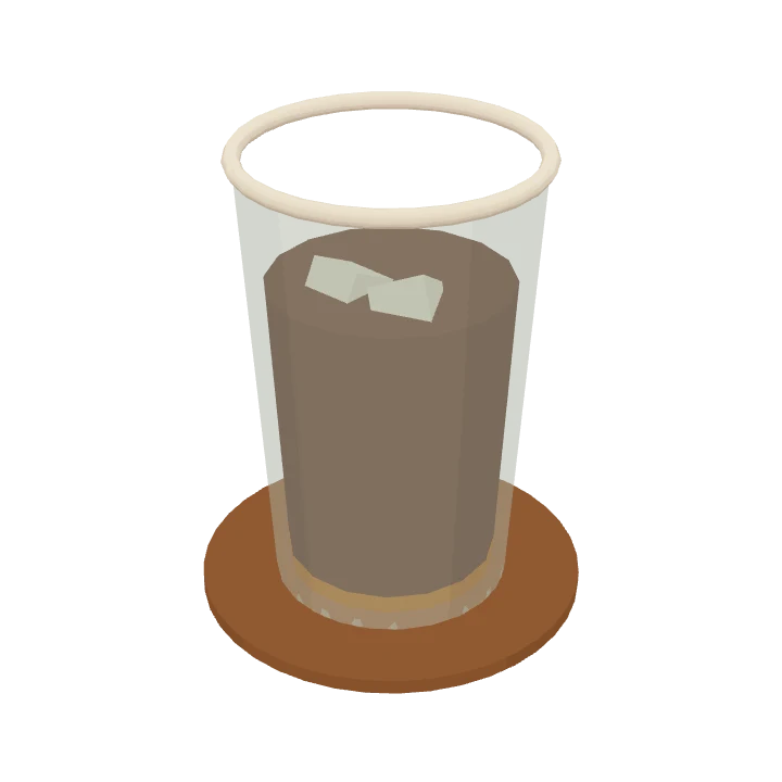A caramel cold brew, as it's served in Cuppology