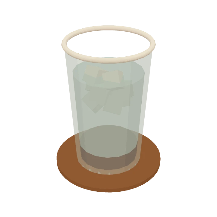 A iced americano, as it's served in Cuppology