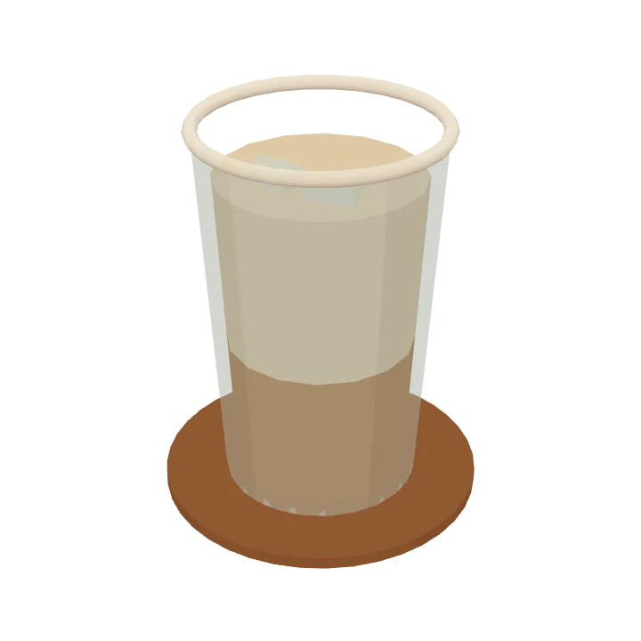 A iced chai latte, as it's served in Cuppology