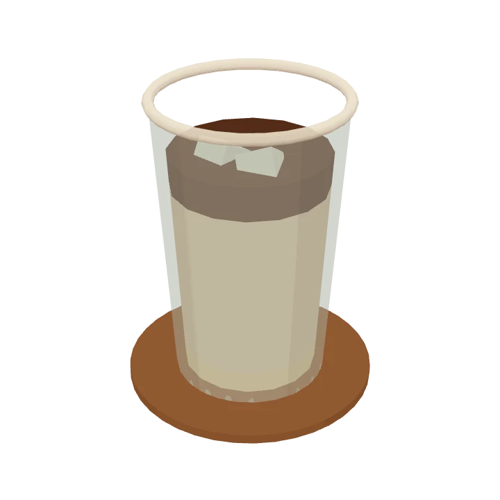 A iced spanish latte, as it's served in Cuppology