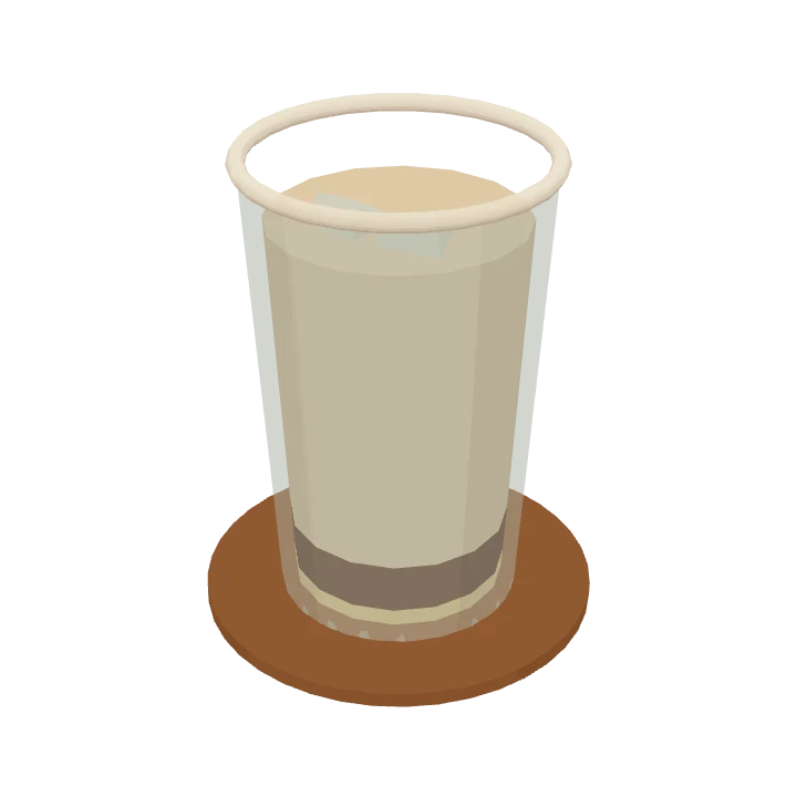 A iced vanilla latte, as it's served in Cuppology