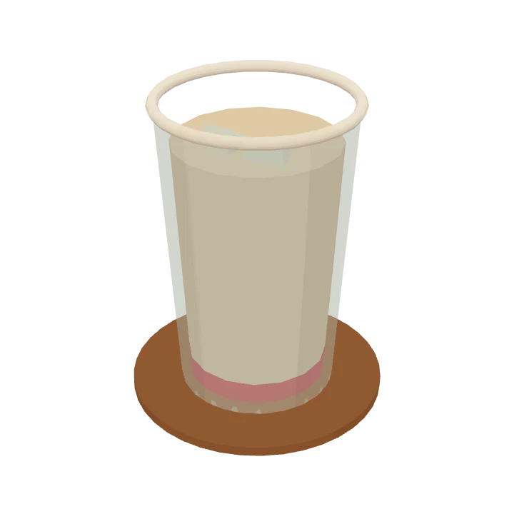 A strawberry milk, as it's served in Cuppology
