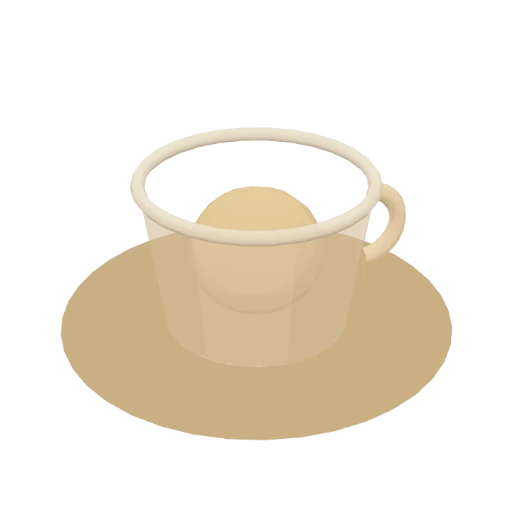 A vanilla ice cream, as it's served in Cuppology